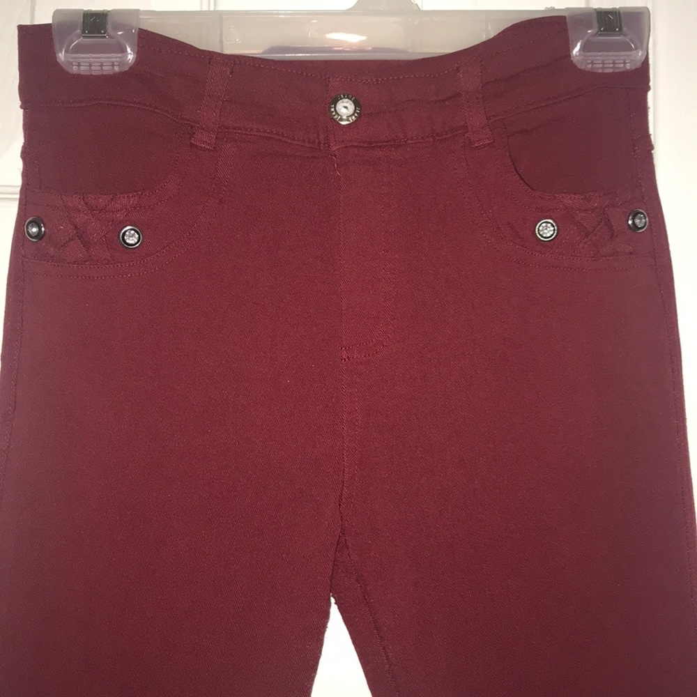 Burgundy skinny pants